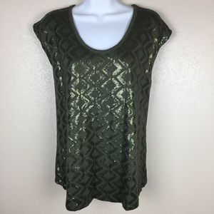 Liz Claiborne sleeveless sequined top women’s Lg